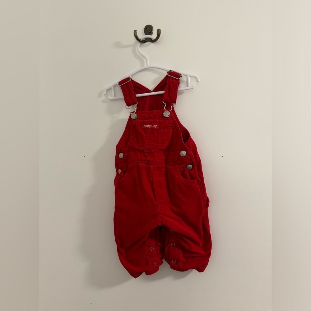 1999 Vintage Red corduroy overalls